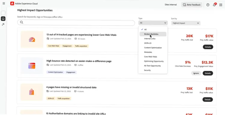 aem sites optimizer - optimizations